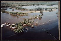 Arial View of flooding after Hurricane Floyd